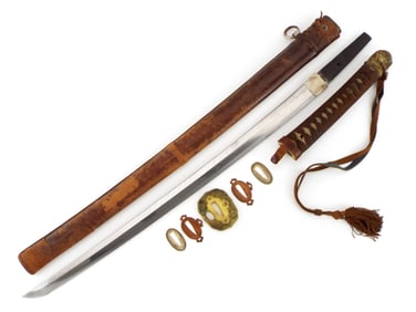 Japanese WWII Signed Army Ryakushiki Gunti Tassel Takamitsu