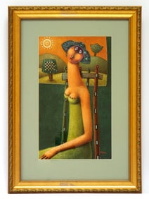 Vintage Cigar Box Assemblage by Kirill Georgievich Daneliya - Mixed Media on Wood