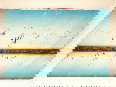 Mixed media on cloth-like material by Jan Krajewski