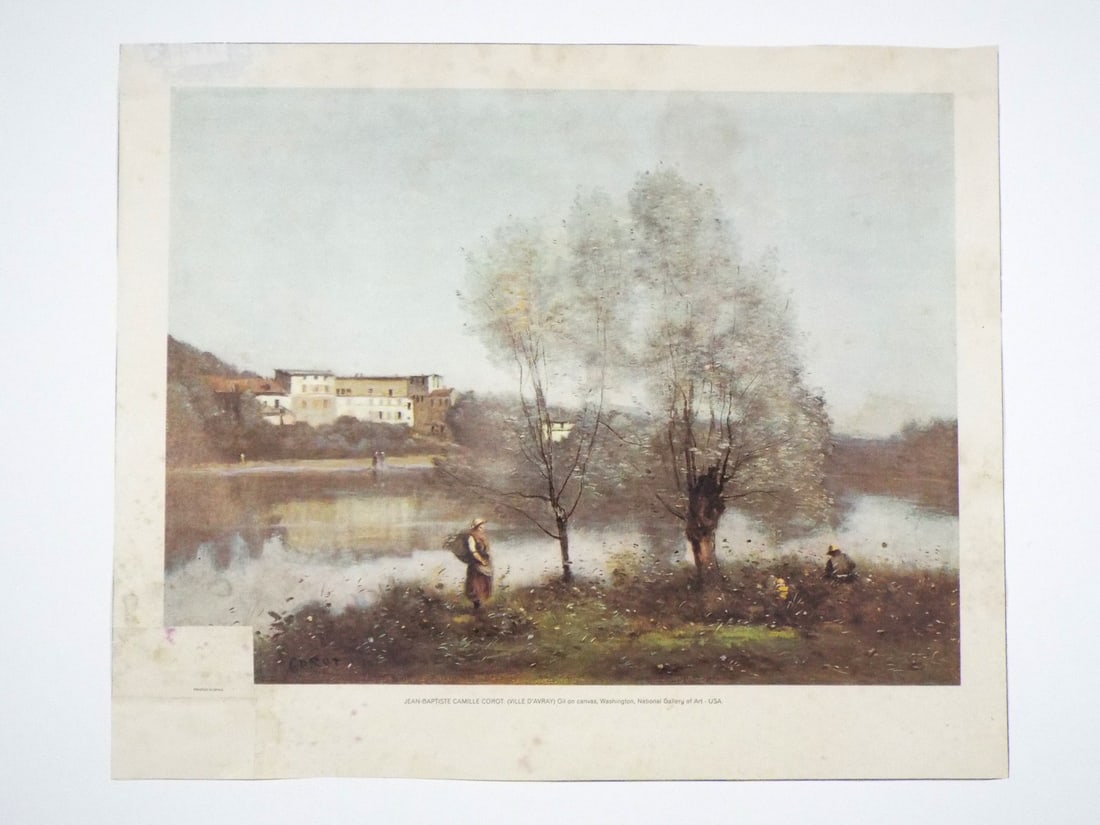 Jean-Baptiste Camille Corot - "Ville d'Avray" Lithograph: Jean-Baptiste Camille Corot - "Ville d'Avray" Lithograph This is a limited-edition lithograph reproduction of Jean-Baptiste Camille Corot’s serene oil painting Ville d'Avray, which is housed at the 