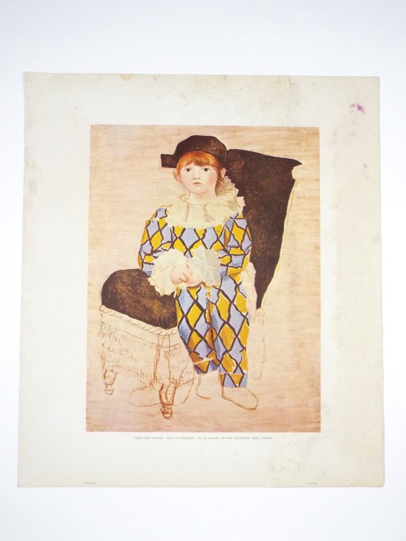 Pablo Picasso - "Paul en Arlequin" Lithograph (1 of 4)