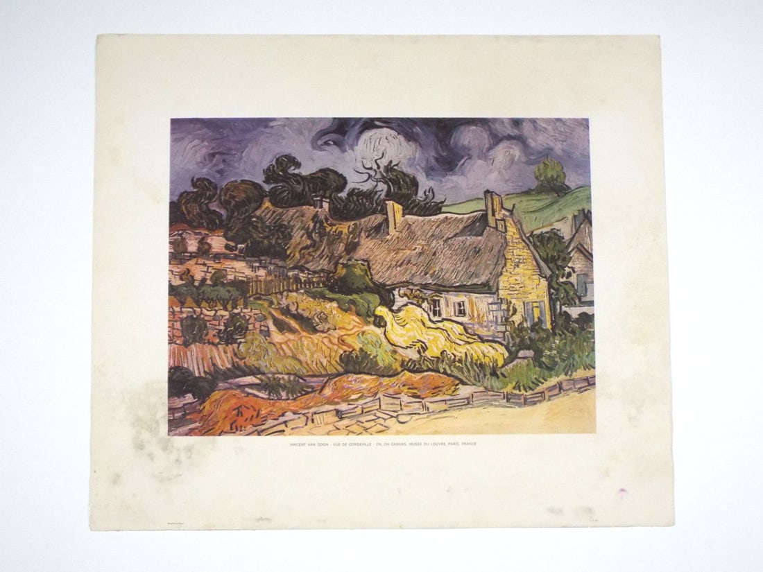 Vincent van Gogh -Vue de Cordeville Lithograph: Vincent van Gogh - Vue de Cordeville Lithograph This limited-edition lithograph is a reproduction of Vincent van Gogh’s iconic oil painting "Vue de Cordeville," originally housed at the Musee du Lou