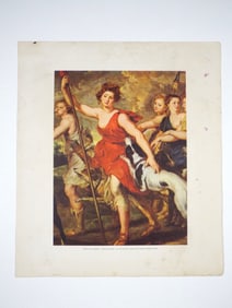 Peter Paul Rubens - "Hunting Diana" Lithograph