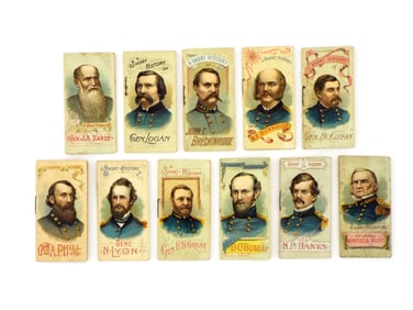 1889 N78 Duke's Cigarettes Tobacco A Short History of Generals Booklets Lot of 11