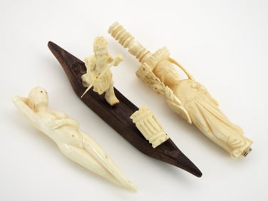 19th Century FINE Bone Japanese Carvings