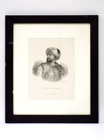 19th Century Lithograph of Ibrahim Pasha, Published by L.T. Neumann in Vienna