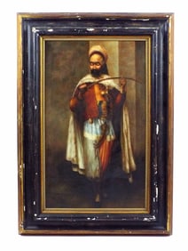 Oil Painting On Canvas Depicting an Ottoman Warrior