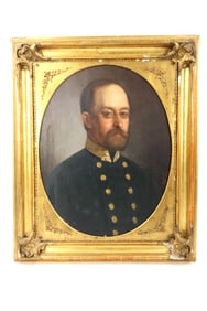 Unidentified Portrait Of An Austrian Officer Dated 1874