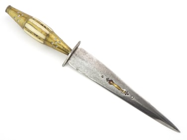 Early 1800s Spanish Dagger, Pierced Engraved Blade