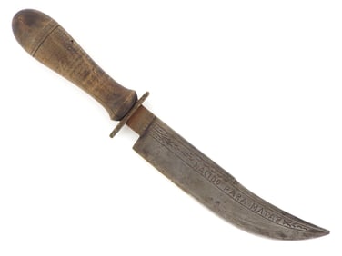 American Mexican War Bowie Knife Probably Used in Civil War