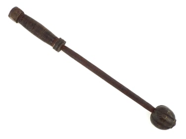 Antique Chinese Iron Helmet Crusher Battle Mace