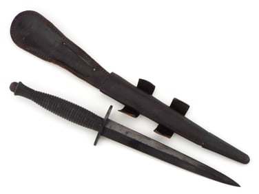 British WWII Fairbairn Sykes Fighting Knife with Scabbard