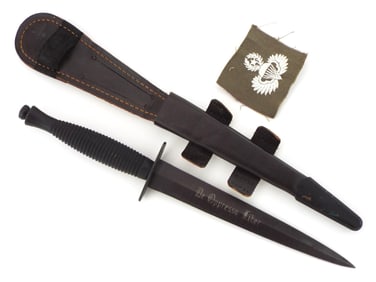 British 10th Special Forces Group Fighting knife with Patch