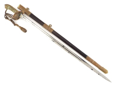Good British WWII to WWII Naval Officers Sword