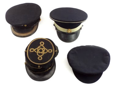 Four British & French Military Caps