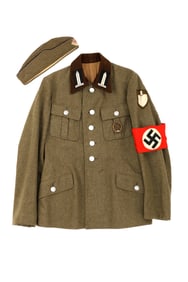 German WWII RAD Wool Tunic with M43 Field Cap