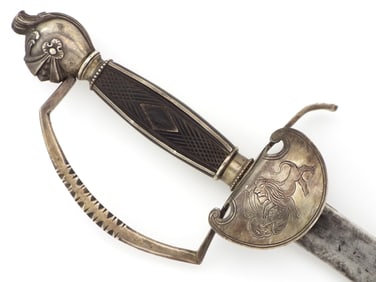 American War era Silver Hilted Hi Ranking Cavalry Officers Sword.