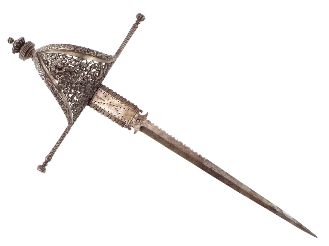 Impressive 17th Century Italian Left Hand Dagger (1 of 20)