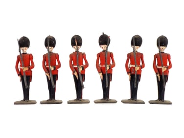 Lot of 6 Early 20th C. Britains Metal Cast Toy Soldier