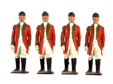 Lot of 4 Early 20th C. Britains Metal Cast Toy Soldier