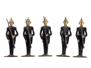 Lot of 5 Early 20th C. Britains Metal Cast Toy Soldier