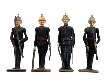 Lot of 4 Early 20th C. Britains Metal Cast Toy Soldier