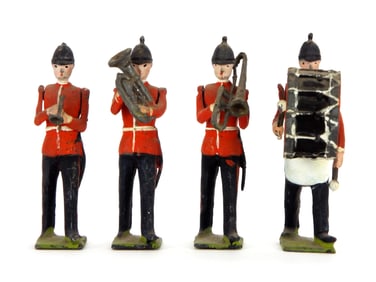 Lot of 4 Early 20th C. Britains Metal Cast Toy Soldier