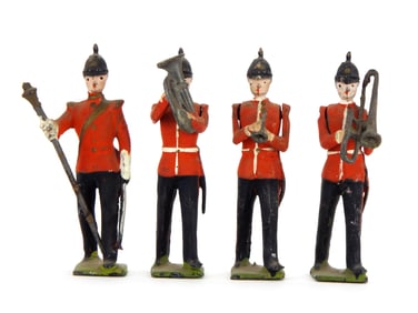 Lot of 4 Early 20th C. Britains Metal Cast Toy Soldier
