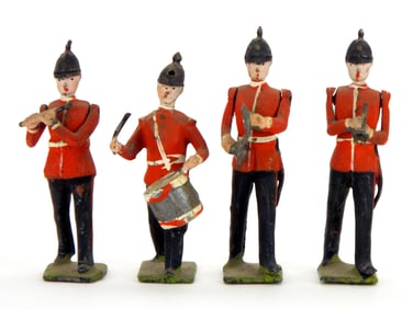 Lot of 4 Early 20th C. Britains Metal Cast Toy Soldier