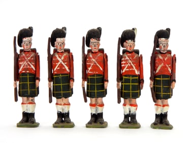 Lot of 4 Early 20th C. Britains Metal Cast Toy Soldier