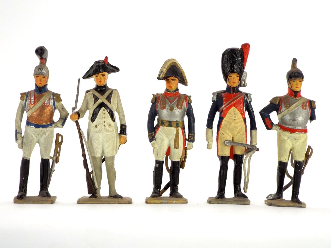 Lot of 5 Early 20th C.French Metal Cast Toy Soldier: Lot of 5 Early 20th C.French Metal Cast Toy Soldier