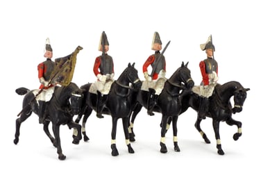 Lot of 4 Early 20th C. Britains Metal Cast Toys Soldiers