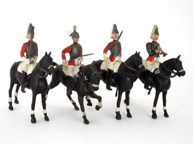 Lot of 4 Early 20th C. Britains Metal Cast Toys Soldiers