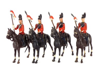 Lot of 4 Early 20th C. Britains Metal Cast Toys Soldiers