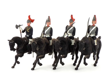 Lot of 4 Early 20th C. Britains Metal Cast Toys Soldiers