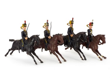 Lot of 4 Early 20th C. Britains Metal Cast Toys Soldiers