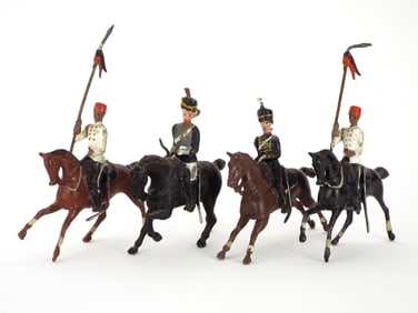 Lot of 4 Early 20th C. Britains Metal Cast Toys Soldiers