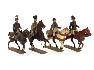 Lot of 4 Early 20th C. Britains Metal Cast Toys Soldiers