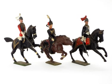 Lot of 3 Early 20th C. Britains Metal Cast Toys Soldiers