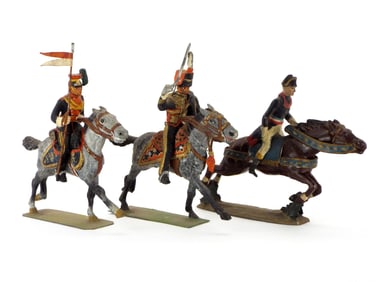 Lot of 3 Early 20th C. Britains Metal Cast Toys Soldiers