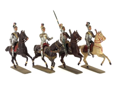 Lot of 4 Early 20th C. Britains Metal Cast Toys Soldiers