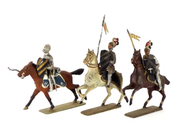 Lot of 3 Early 20th C. Britains Metal Cast Toys Soldiers