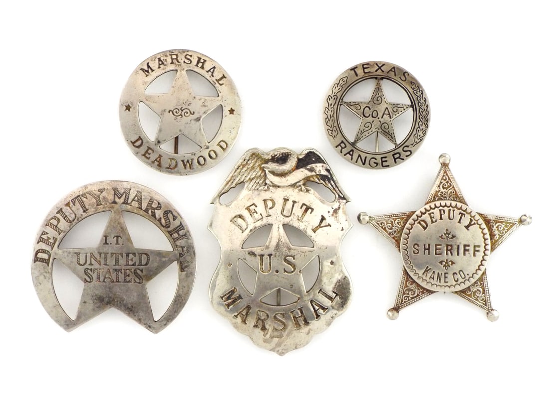 Lot of 5 Law Enforcement Badges (1 of 10)