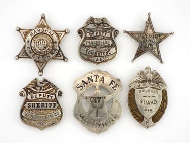 Lot of 6 Law Enforcement Badges