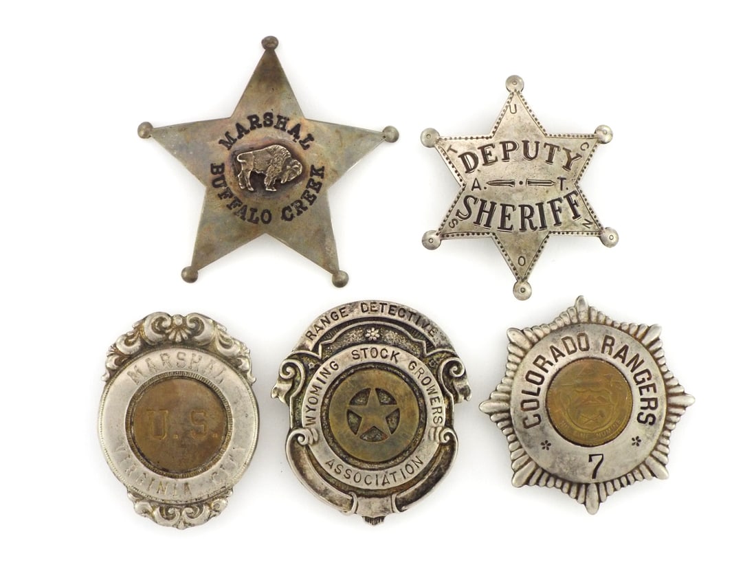 Lot of 5 Law Enforcement Badges (1 of 10)