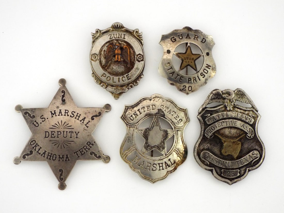 Lot of 5 Law Enforcement Badges (1 of 10)