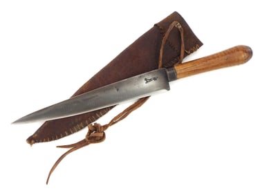 Unusual Wood Handle Bowie Knife Dagger