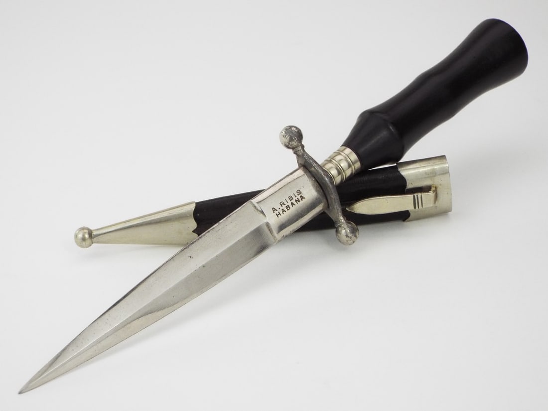 Late 19th early 20th Century CUBAN Dagger Stiletto (1 of 14)