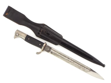 German WWII 98k Bayonet with Etched Blade by FW HOLLER SOLINGEN