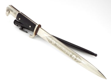 German WWII 98k Bayonet with Etched Blade by ALCOSO SOLINGEN
